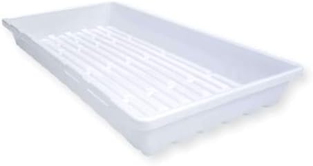 Bootstrap Farmer 1020 Trays White Extra Strength - 5 Pack No Hole - Seed Starter Flats for Fodder, Microgreen, Seedling Propagation Growing