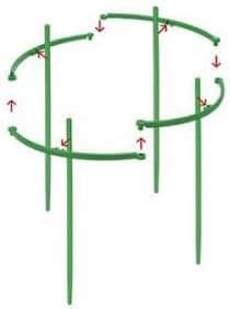 Green Tomato Cage | Tomato Support | Adjustable Green Plant Supports for Garden | 48in Deformable Assembled Support | Trellis for Vegetable, Flower and Fruit Growing