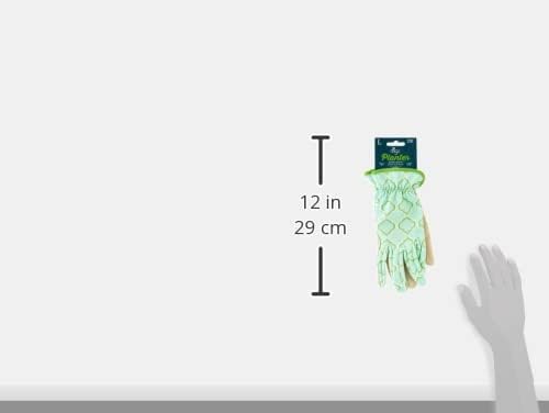 Digz Planter Pro Women's Gardening Gloves and Work Gloves with Touch Screen Compatible Fingertips, Geometric Pattern, Large