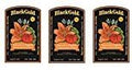 Black Gold Organic in/Outdoor Potting Soil, 16 Quart Bag (3)
