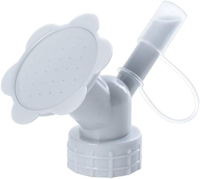 White Bottle Cap Sprinkler 2 in 1 Reusable Plastic Sprinkler Nozzle for Flower Bottle Watering Cans Shower Head Garden Tool Grey Color Lawn and Garden Sprinklers