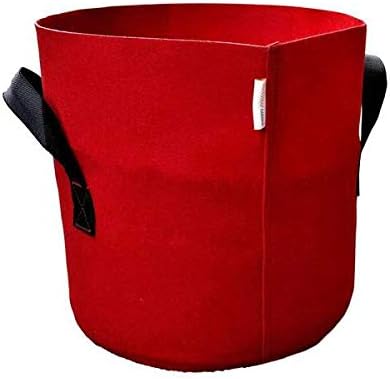 Bootstrap Farmer Grow Bags 7 Gallon, Red 10 Pack, Colored Fabric Pot for Peppers, Potatoes, Tomatoes and Plants