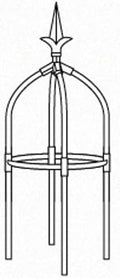 Garden Trellis for Climbing Plants, Plant Support Cage, Tower Obelisk, Black, Round