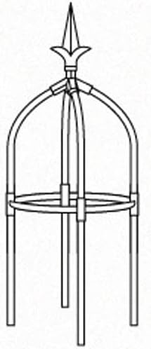 Garden Trellis for Climbing Plants, Plant Support Cage, Tower Obelisk, Black, Round