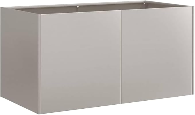 vidaXL Weathering Steel y Planter Box - Large Rectangular Metal for Garden/Patio/Balcony - 31.5" x 15.7" x 15.7" with Drainage