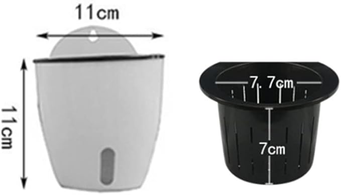 5 Pack Visible Water Level Self Watering Planter with Inner Pot,Hanging Planters,Wall Mounted Plants Holder,Small Flower pots Indoor Out Flowerpot with 5 Hooks for All House Plants (White)