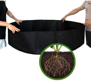 2-Pack 50 Gallon Large Non-Woven Grow Bags Reusable Thickened Durable Aeration Fabric Pot Black (50Gal_2Pcs)