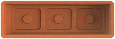 RTS Home Accents 30" Long Elevated Rectangular Garden Planter with Wrought Iron Stand, Terra Cotta - Stylish, Durable, and Weather-Resistant Raised Planter for Outdoor or Indoor Gardening