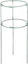 18" W x 36" L Double Green Metal Peony Ring Plant Supports (6)