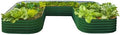 Vego garden 17" Tall U-Shape Raised Garden Bed Metal Raised Planter Bed for Vegetables Flowers Ground Planter Box-Jumbo Size
