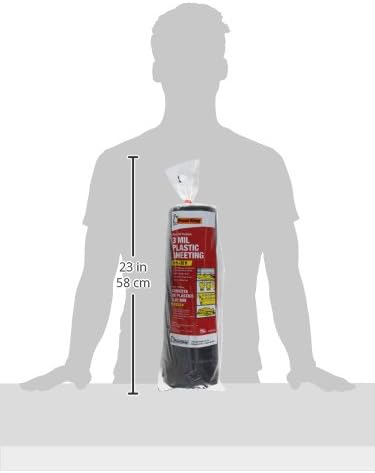 Frost King P1025/3B Polyethylene Sheeting, 10' x 25' x 3 mil., Black (Pack of 12)