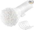 White Zip Ties 8 inch Clear (1000 Pack), 18 lbs Tensile Strength. Our narrow Self-Locking Nylon Clear White Cable Ties are easy to get in tough spots. Great Indoors and Outdoors Use by - Nirah