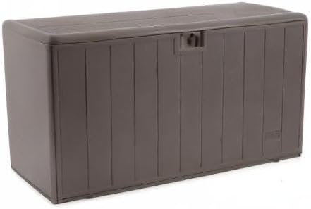 Plastic Development Group Outdoor Storage Deck Box, Standard Close, 105 Gallon, Driftwood