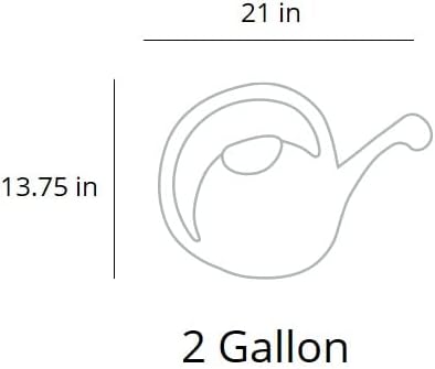 2 Gallon Plant Watering Can - Large Plastic Garden Water Pot with Dual Spray Options for Indoor Outdoor Plants Flower, Clay