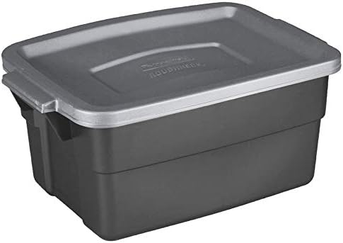 Rubbermaid 6137053 3 gal Roughneck Storage Box44; Gray - Pack of 12