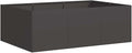 vidaXL Planter Black Cold-Rolled Steel Large Planter Rectangular