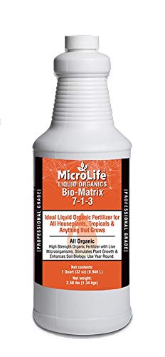 MicroLife Bio-Matrix (7-1-3) Professional Grade Liquid Organic Biological Fertilizer, 1 Quart