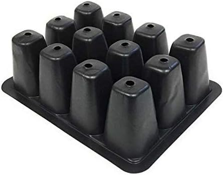12 Cell Garden Seedling Starter Trays, Seed Germination and Plant Propagation Planting Seeder Pots (3 Trays)