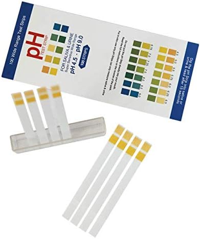 pH Test Strips 100ct -Saliva and Urinalysis Reagent Test Strips for Monitor Body Acidity and Alkalinity .Track and Balance Your Body pH & A Healthy Diet. pH Scale 4.5-9.0