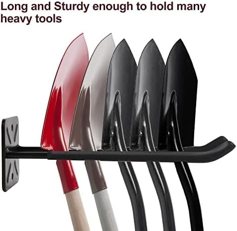 Sinoer Heavy Duty Double Garage Hooks 12.44 Inch Wall Mount Utility Hooks, Tool Organizer for Ladders, Bikes, Tires, Garden Tools & Strollers (4 Pack)
