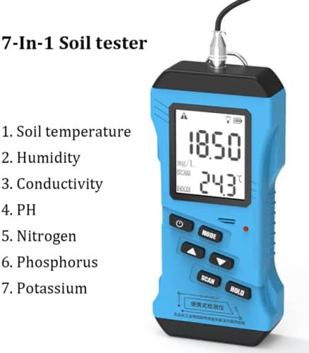 7 in 1 Rapid Soil Tester Meter Nitrogen Phosphorus Potassium N P K PH Humidity