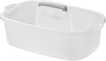 ALINK Plastic Cleaning Storage Caddy with Handle, Large Shower Caddy Basket Organizer for Dorm, Bathroom, Tool, Garden, Kitchen, Cleaning Supplies - Clear
