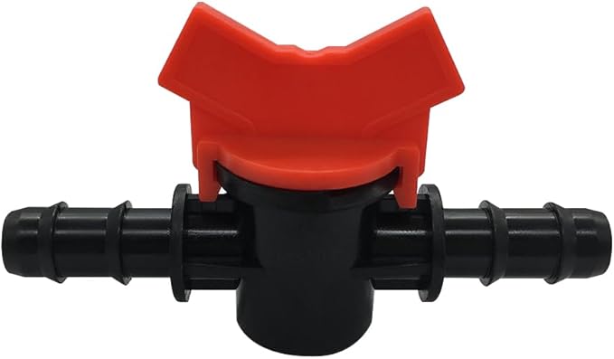 5/8" Drip Irrigation Valve Fits 5/8" Drip Tubing In-Line Shut Off Switch Barbed Valve for Garden Lawn Irrigation Sprinkler System (Pack of 8)