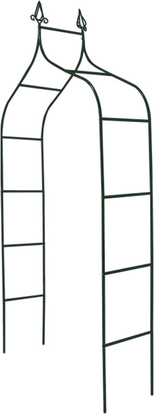 Garden Arch Trellis 8.4 Ft High x 4.6 Ft Wide, Dark Green Iron Arbor, Courtyard Arbor Trellis for Various Climbing Plants Rose, Outdoor Archway Wedding Ceremony Party