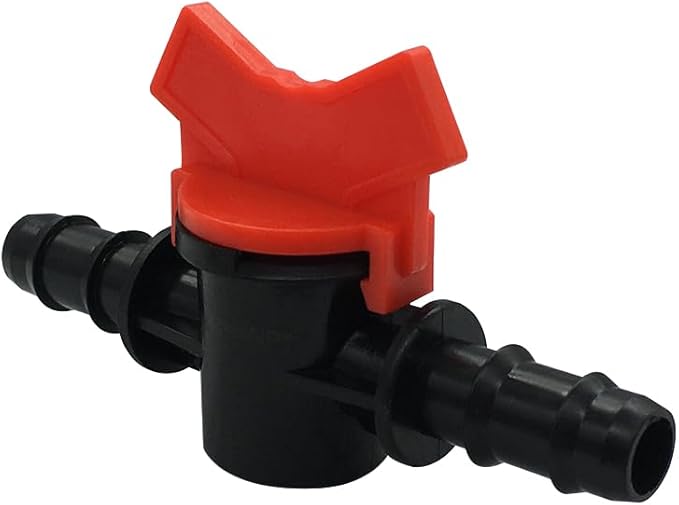 5/8" Drip Irrigation Valve Fits 5/8" Drip Tubing In-Line Shut Off Switch Barbed Valve for Garden Lawn Irrigation Sprinkler System (Pack of 8)