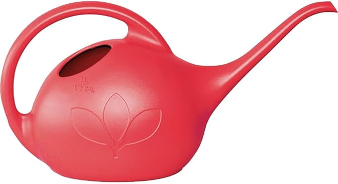 Indoor Watering Can, Red Plastic, 1/2-Gallon