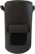 1PCS 5 Gallons Organic Compost Bag Home Garden Bag Leaf Bag Large Reuseable Heavy Duty Gardening Bags Non-Woven Foldable Garden Waste Compost Bag with Lid Handle Garden Leaf Compost Bins,Black
