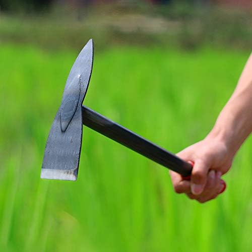 2 Pack Hand Garden Tools Set Hand Hoe and Cultivator Combo Carbon Steel Hand Tiller Hand Digger Pick Mattock Dual Headed Garden Hoes Weeding Tools for Loose Soil Outdoor Lawn