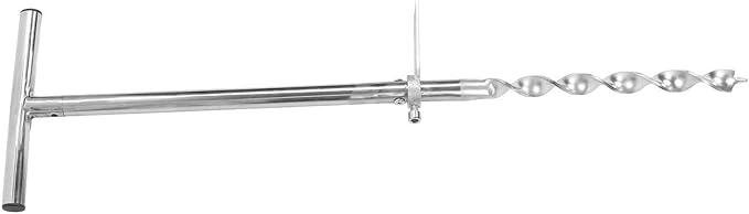 Stainless Steel T Handle Probe Rod with Reusable Sample Bags, Portable Soil Sampler, Soil Test Kits for Lawn Garden Farm Soil Sampling, Easy Setup Soil Core Sampling Kit