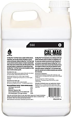 Botanicare HGC732120 Cal-Mag Plus, A Calcium, Magnesium, And Iron Plant Supplement, Corrects Common Plant Deficiencies, Add To Water Or Use As A Spray, 2-0-0 NPK, 2.5 Gallon
