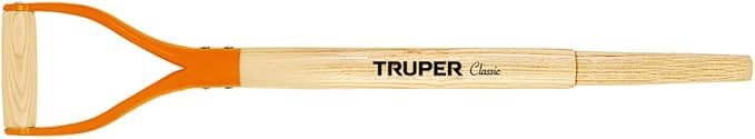 Truper Replacement Handle for Classic Shovel with Y Grip, 28-Inch Wood Handle, Anti-Rotation Fixing System (Model MG-PY / 15900)