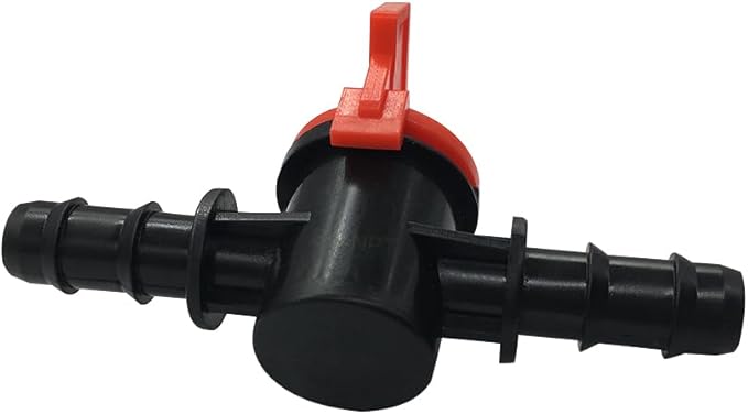 5/8" Drip Irrigation Valve Fits 5/8" Drip Tubing In-Line Shut Off Switch Barbed Valve for Garden Lawn Irrigation Sprinkler System (Pack of 8)