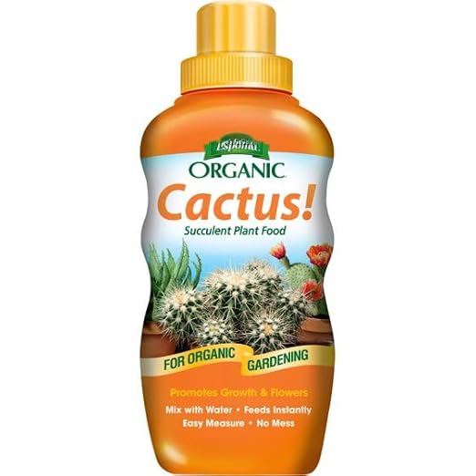 Organics Liquid Plant Food for Cactus & Succulents, Indoor Plant Fertilizer Concentrate, 8 oz, 1 Pack