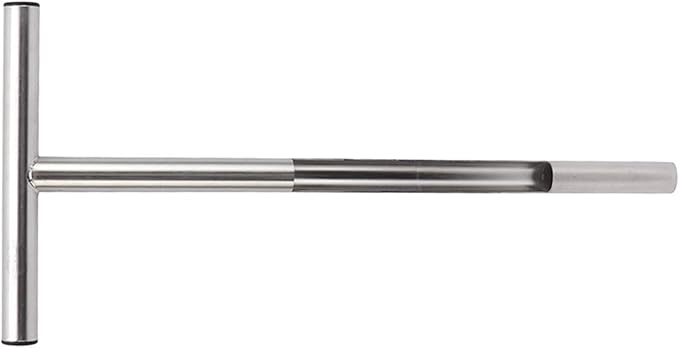 Soil Sampler Probe, Portable T Handle Soil Sampling Device Made of 304 Stainless Steel for Farm, Garden, Lawn (21in)