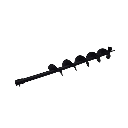 4 Inch Auger Bit Pneumatic Column Fence Digger Soil Drill Bit 4 Inch Ball Bed Digging Pile Hole Planting Tool for Inside Diameter 3/4 Inch Shaft Auger
