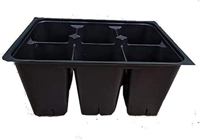 Seed Starter Trays 90 DEEP Extra Large Cells Total (15 Trays of 6 Cells Each) + 16 Labels