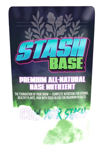 Stash Base Premium All-Natural Nutrient (2.2-4-2.3) – Vegetative Stage Soil Amendment & Fertilizer with Biochar, Crustacean Meal & Kelp – Boosts Root Growth & Stem Strength (42 lbs)