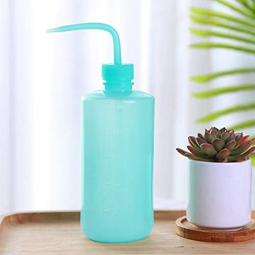 Oubest Squeeze Washing Bottle Succulent Watering Blue Water Squirt Irrigation Squeeze Sprinkling Can Plastic Wash Plant Bottle 500ml 3pc