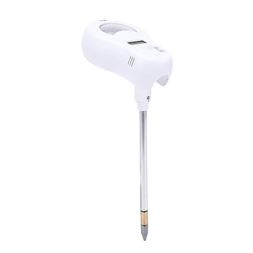 6 in 1 Soil Tester, Digital Soil pH Sunlight Water Fertility Temperature Humidity Meter, with 3 Replaceable Probes, for Garden Farm Home Plant Care