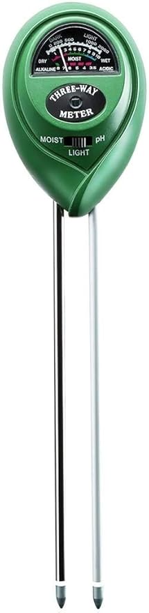 3-in-1 Soil Tester – Measures Light, Moisture & pH - Professional Gardening Tool for Farm, Kitchen Garden – No Batteries Required – Easy to Read Indicator - for Indoor or Outdoor Use