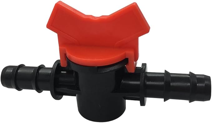 5/8" Drip Irrigation Valve Fits 5/8" Drip Tubing In-Line Shut Off Switch Barbed Valve for Garden Lawn Irrigation Sprinkler System (Pack of 8)