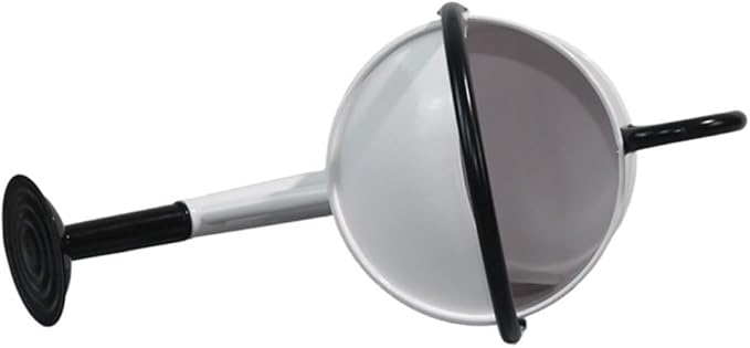 Markson Watering Can with Dual Handles and Removable Spout 1 Gallon Metal White Black