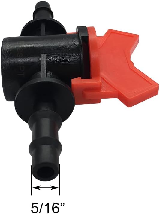 8 Pack 5/16" Drip Irrigation Switch Valve,Plastic Hose Barbed Ball Valve for Garden Drip Irrigation Aquarium