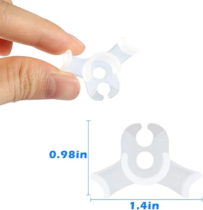 60 Pack Plant Bender Angle Adjustable Plant Training Clips Low Stress Training Clips 90 Degrees Plant Stem(Circle Style,Transparent)