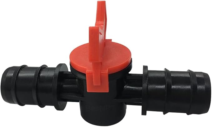 3/4" Drip Irrigation Valve Fits 3/4" Drip Tubing In-Line Shut Off Switch Barbed Valve for Garden Lawn Irrigation Sprinkler System (Pack of 8)