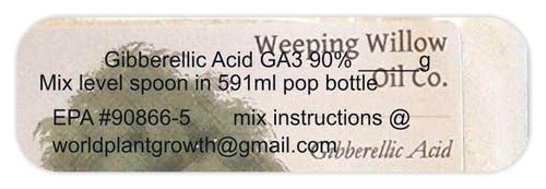 10g GA3 Water Soluble Gibberellic Acid, 10oz - Gibson Willow Oil10